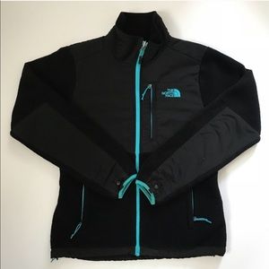 North Face Denali Black/Aqua